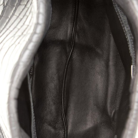 Suarez NY "DEBRA" Genuine Alligator Matte Grey Bag - Picture 4 of 4